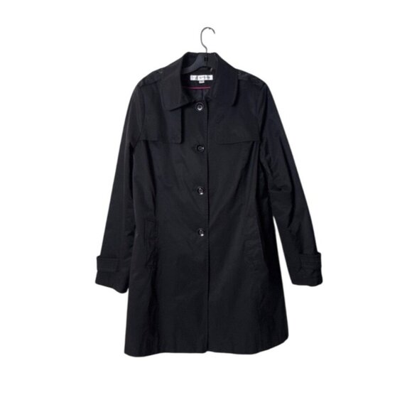 Via Spiga Womens Black Button-Up Coat XL - Picture 1 of 6